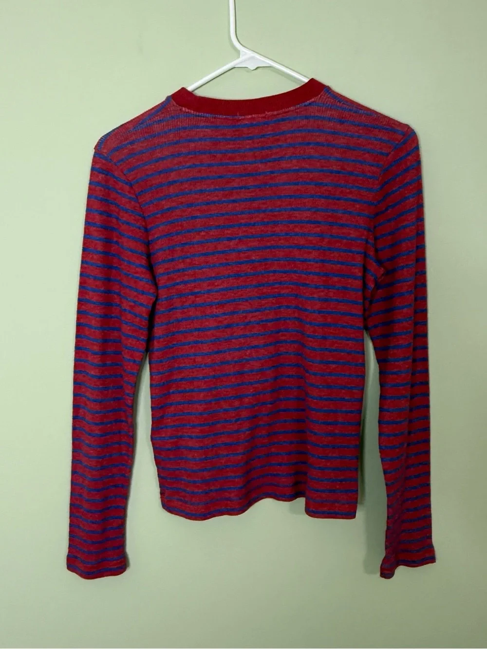 Abercrombie Fitch boys youth XL‎ Red Blue Striped Long-Sleeve Tee moose logo top